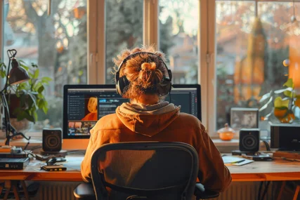 Women working on a laptop